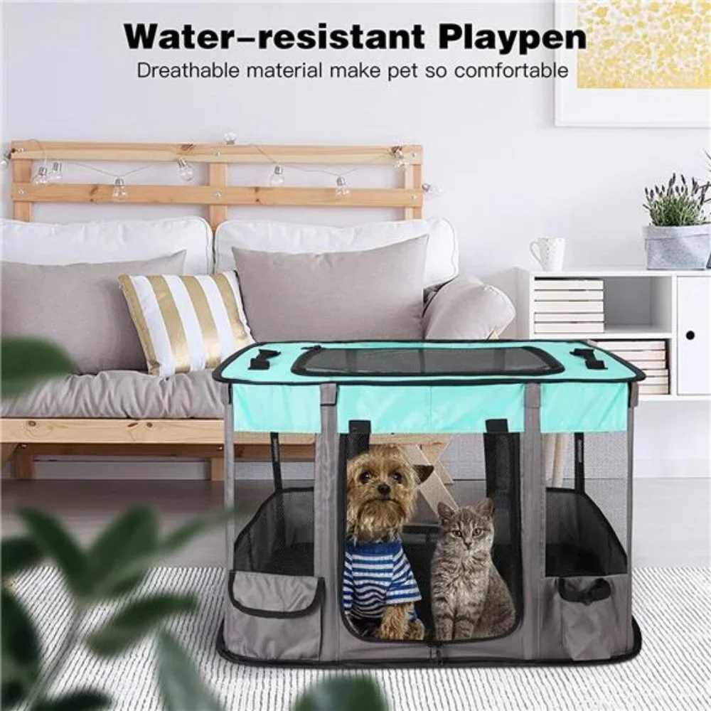 Pet Playpen, Foldable Dog Cat Playpens for Small Animals + Free Carrying Case